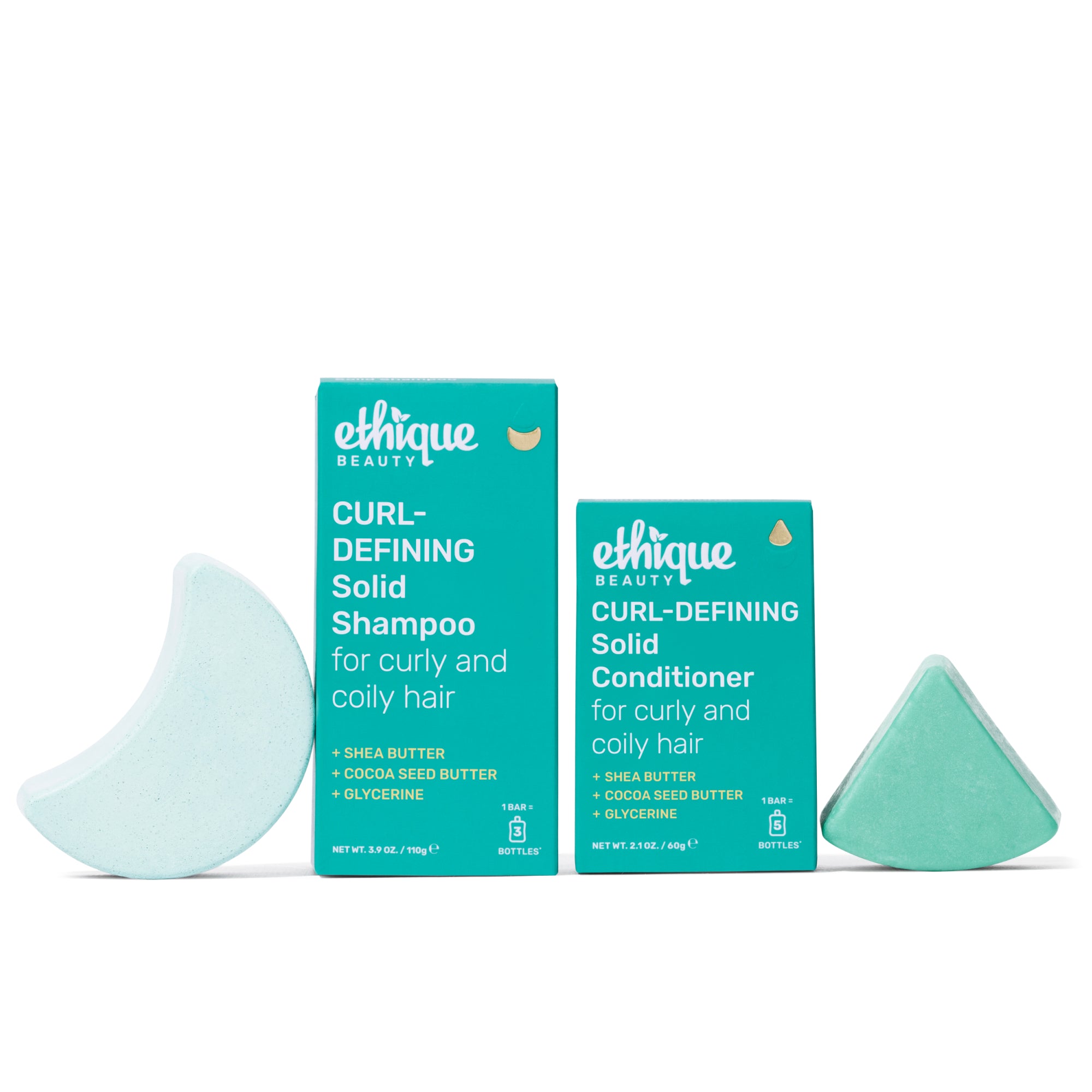Curl Defining Solid Shampoo and Conditioner Bundle for curly and coily hair