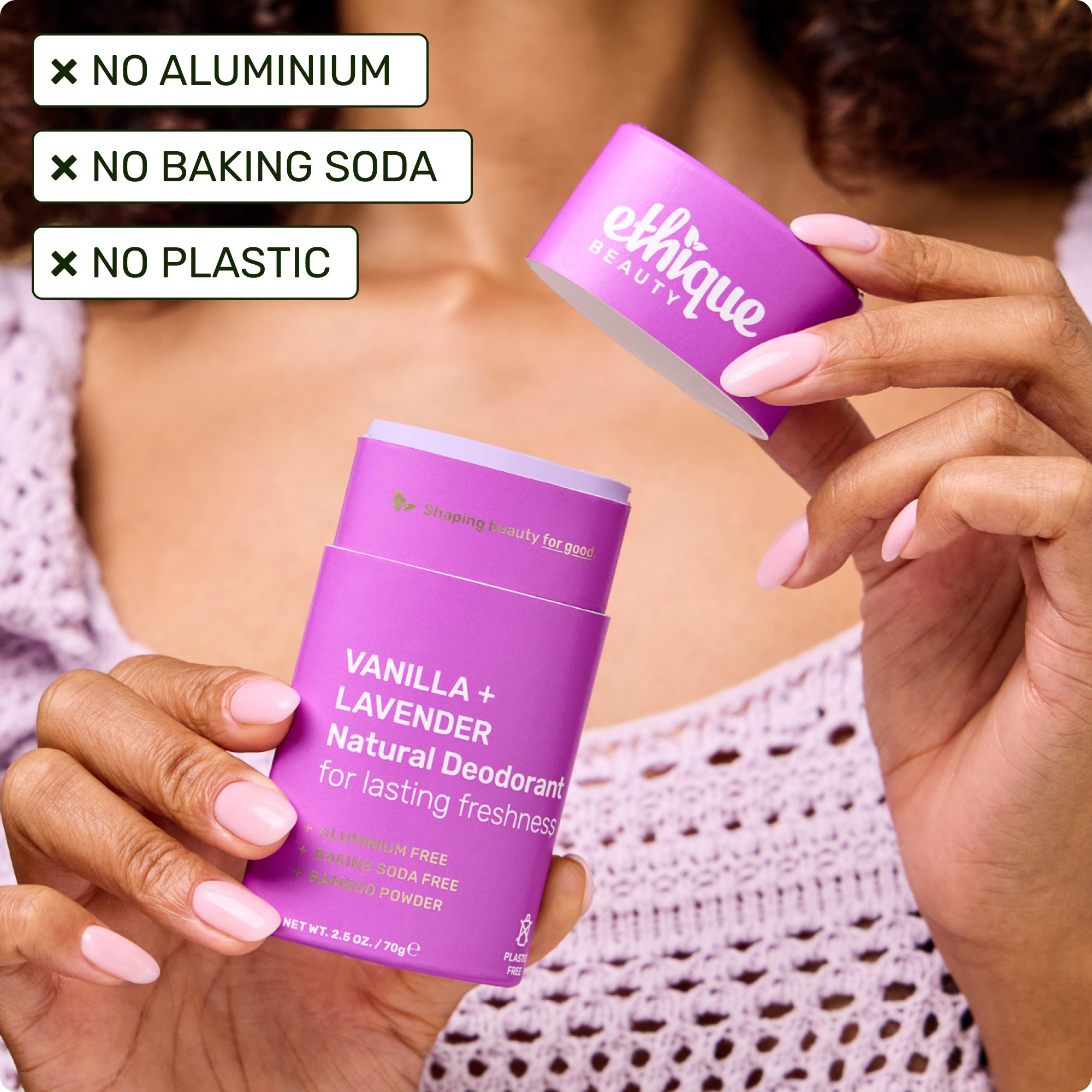 No aluminium, no baking soda, no plastic