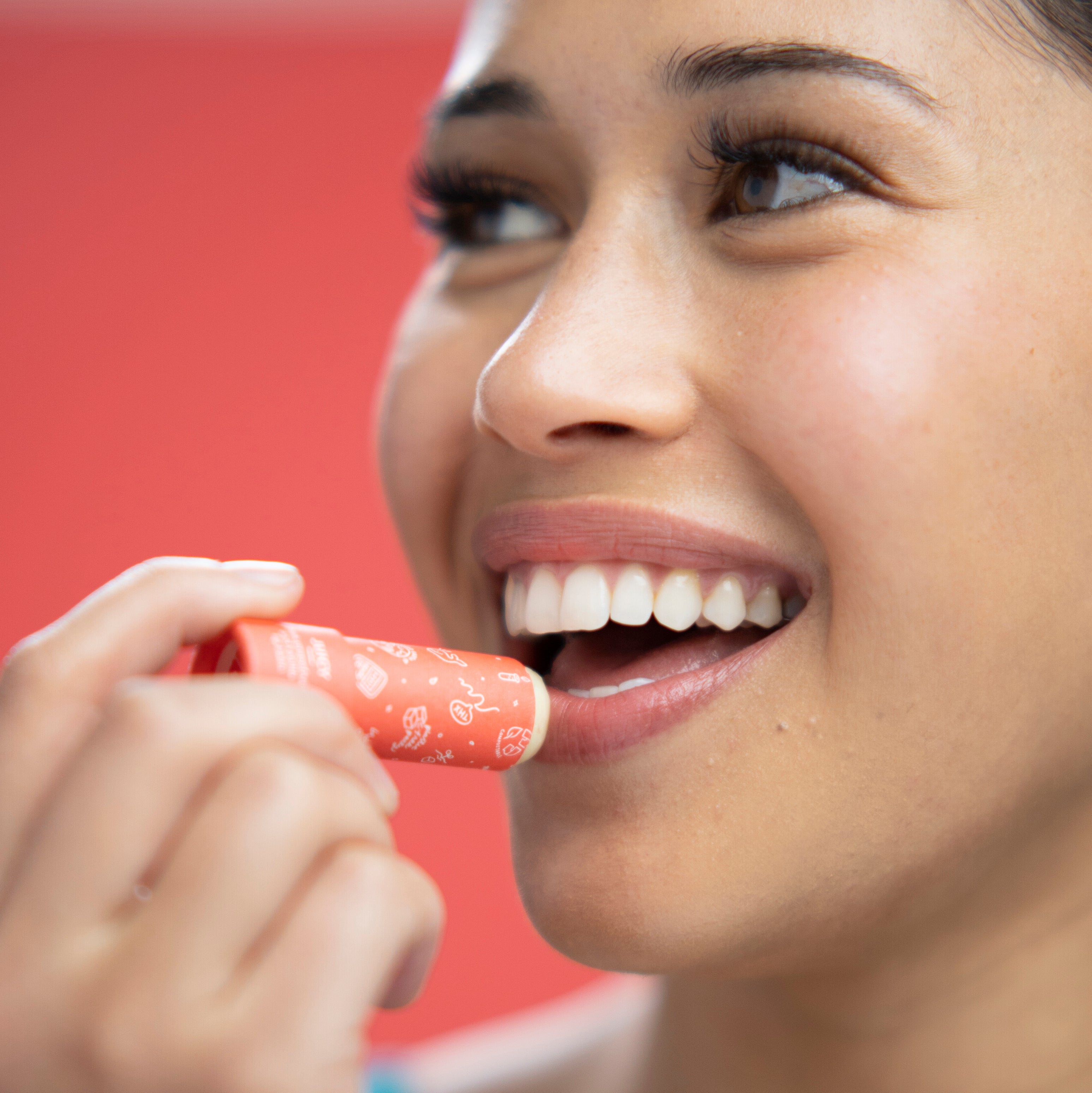 Juicy Nourishing Lip Balm in use