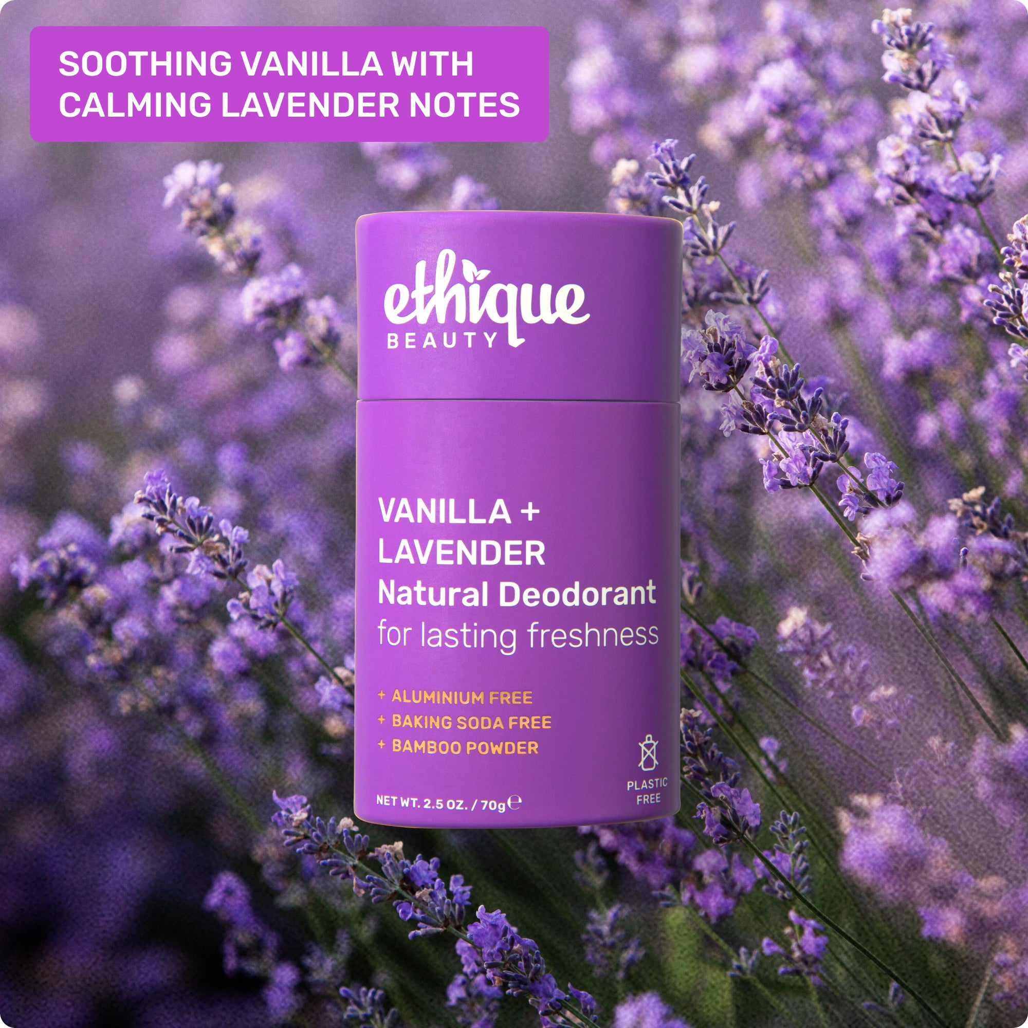 VANILLA + LAVENDER Natural Deodorant